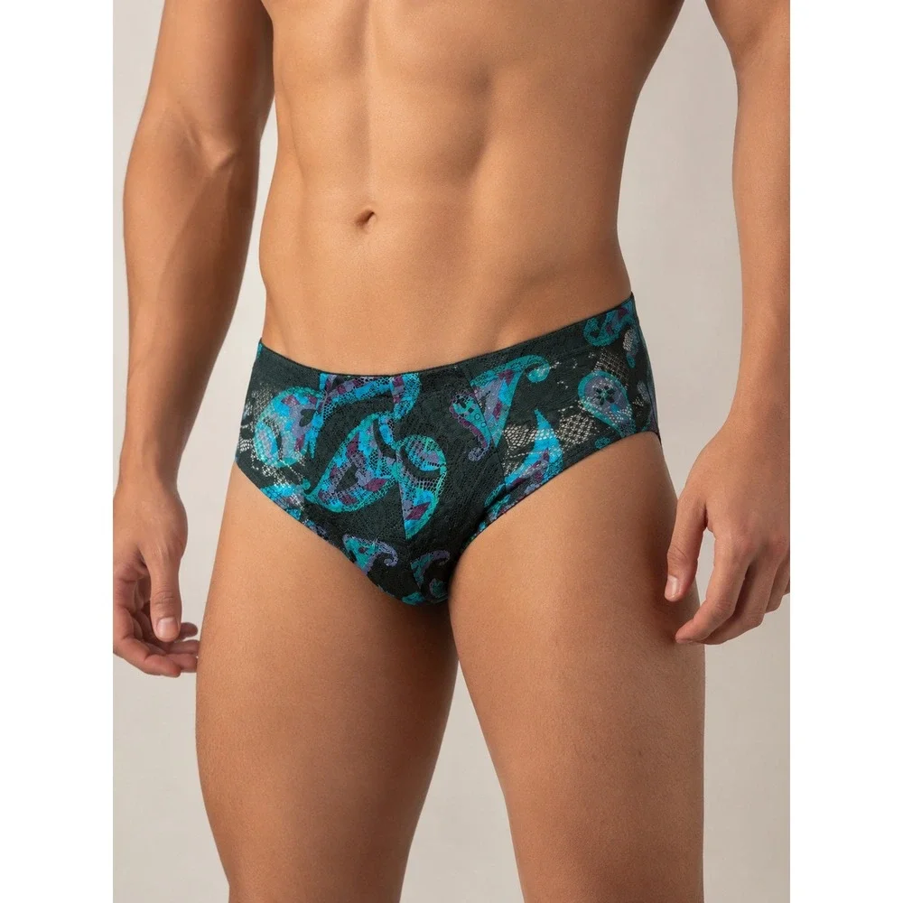 Cosabella Never Say Never Comfort Micro Brief Congo Paisley Lace Men's Size S