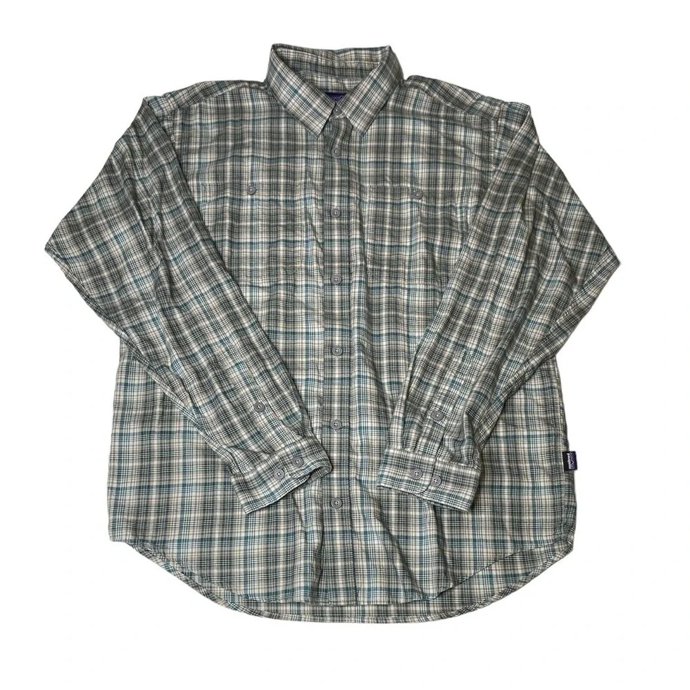 Patagonia‎ Fjord Flannel Long Sleeve Button Up Shirt Mens Size M