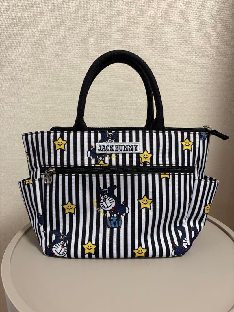 【Excellent Condition】 JACK BUNNY Stripe Doraemon Golf Cart Bag