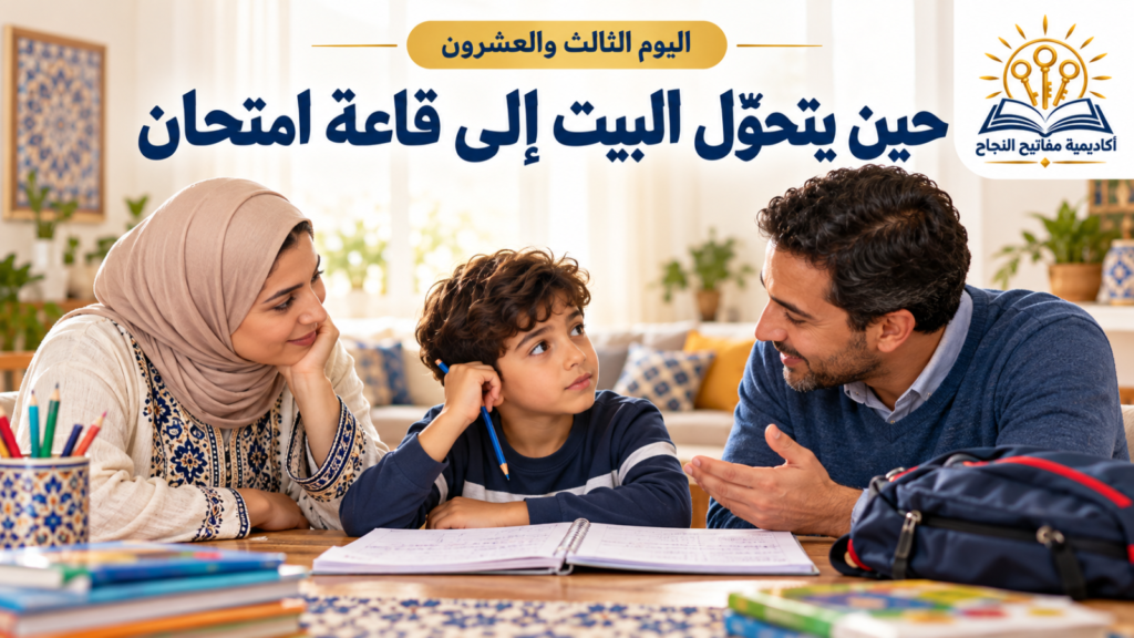 حين يتحوّل البيت إلى قاعة امتحان