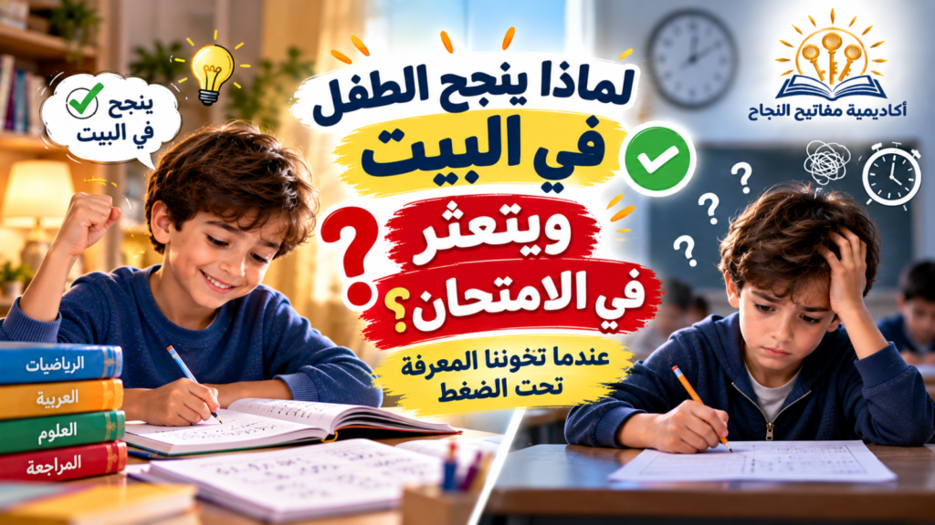 عندما تخوننا المعرفة تحت الضغط (لماذا ينجح الطفل في البيت ويتعثر في الامتحان؟)