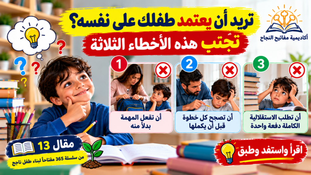 تريد أن يعتمد طفلك على نفسه؟ تجنّب هذه الأخطاء الثلاثة